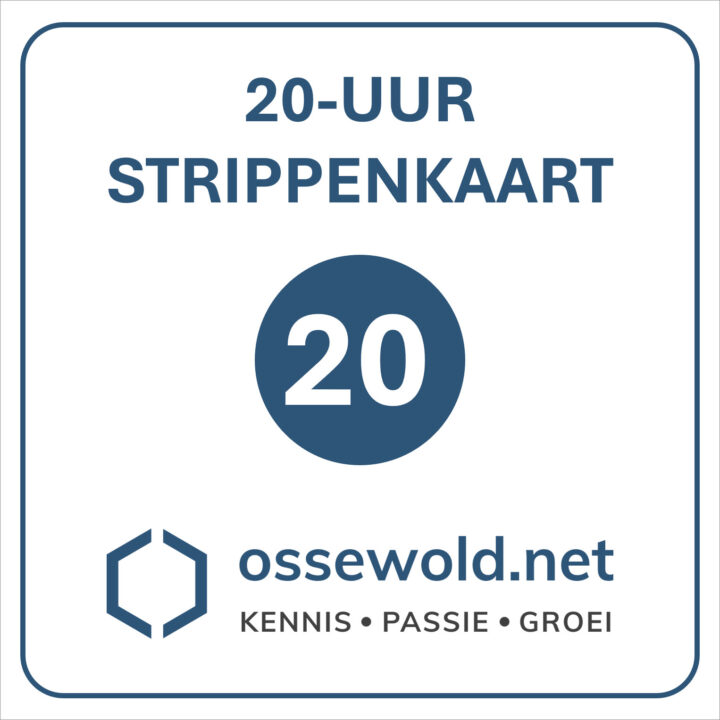 Strippenkaart 20 uur — Kleine opdracht, grote helderheid