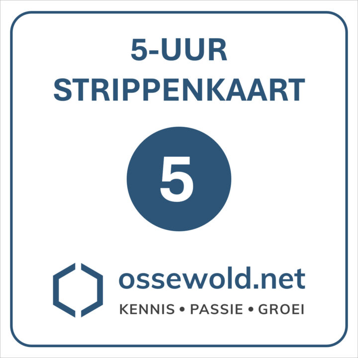 Strippenkaart 5 uur — Flexibel sparren op jouw moment